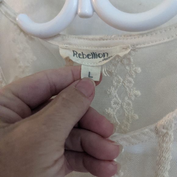 Lace sheer blouse - Picture 2 of 4